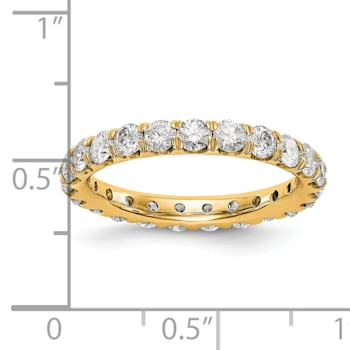 14K Yellow Gold Lab Grown Diamond SI+, H+, Eternity Band
