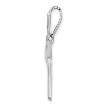 Rhodium Over 14K White Gold Starfish Chain Slide Pendant