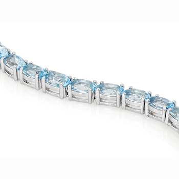 Sky Blue Topaz Tennis Bracelet In Sterling Silver 14.42ctw