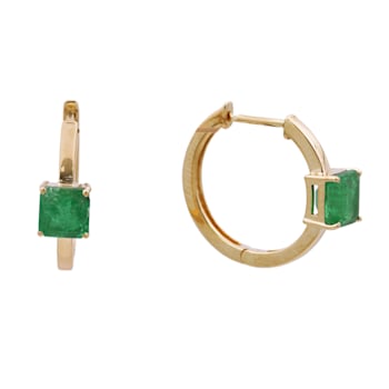 2.24 Ctw Emerald Earring in 14K YG