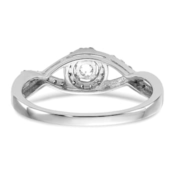 Rhodium Over 14K White Gold Lab Grown Diamond Complete Halo Engagement
Ring 0.282ctw