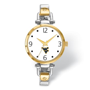 LogoArt West Virginia University Elegant Ladies Two-tone Watch