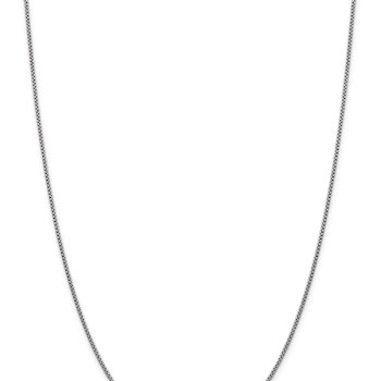 14k White Gold 1.5mm Hollow Round Box Chain 26"