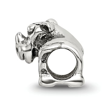 Sterling Silver Rhino Bead