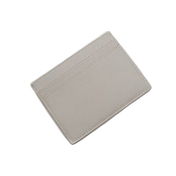 Saint Laurent Grey Grain de Poudre Leather Credit Card Case Wallet