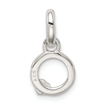 Sterling Silver Letter O with Enamel Pendant
