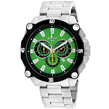Roberto Bianci Men's Enzo Green Dial, Stainless Steel Watch