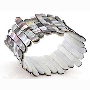 Black Mother-of-Pearl Stretch Bracelet