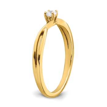 14K Yellow Gold First Promise Diamond Promise/Engagement Ring 0.11ctw
