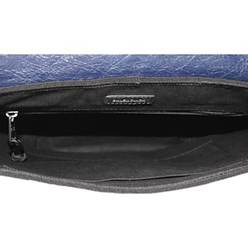 Balenciaga Arena Blue Lambskin Leather Flap Messenger Bag