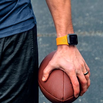 Gametime Pittsburgh Penguins Debossed Silicone Apple Watch Band (42/44mm
M/L). Watch not included.