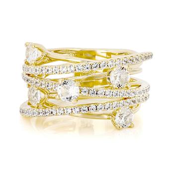 Lab-Created Sapphire Highway Design Ring