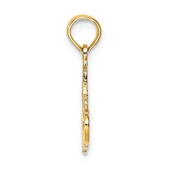 14K Yellow Gold Polished Number 1 MOM Pendant