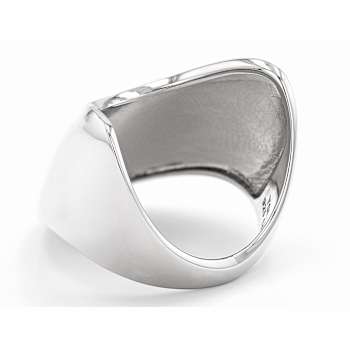 Polished V-Shaped Band Ring In Sterling Silver