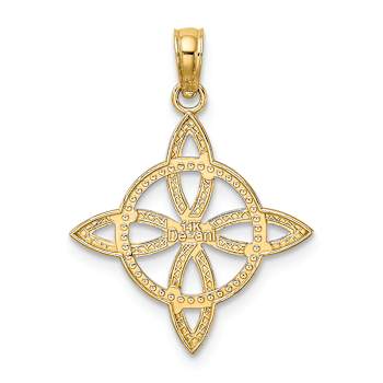10K Yellow Gold Textured Small Celtic Eternity Knot Charm