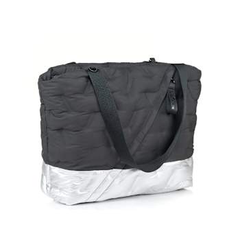 GO Dash Dot Go 2 Tote Handbag in Silver and Black