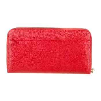 Dolce and Gabbana Ibiscus Continental Leather Wallet