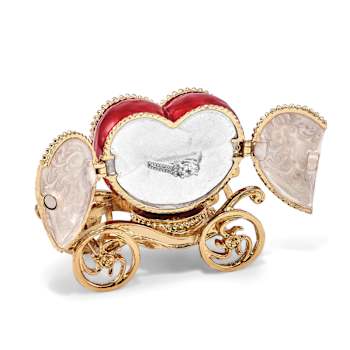 SCARLET HEART Carriage with Ring Pad Trinket Box