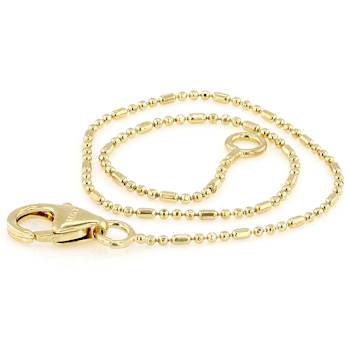Delicate Gold Bead Bracelet In 18K Gold Over Bronze