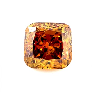 Natural Yellow Diamond 4.89x4.71mm Cushion Cut 0.73ct