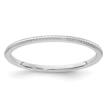 14K White Gold 1.2mm Bead Stackable Expressions Band