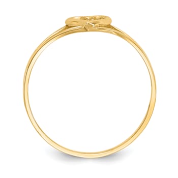 14K Yellow Gold Heart Baby Ring