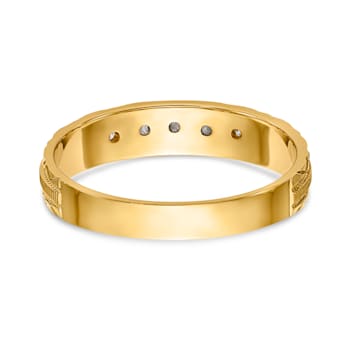 14K Yellow Gold AA Quality Ladies Wedding Band