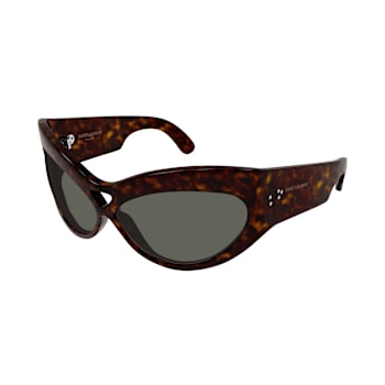 Saint Laurent Brown Havana Wrap Around Frame / Gray Lenses Sunglasses