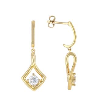 Statement Lab-Grown Diamond Dangle Earrings 0.50ctw In 14K Gold Over
Sterling Silver