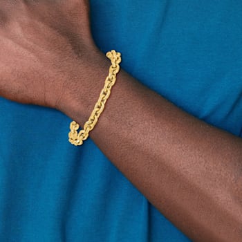14K Yellow Gold Polished Fancy Link Bracelet