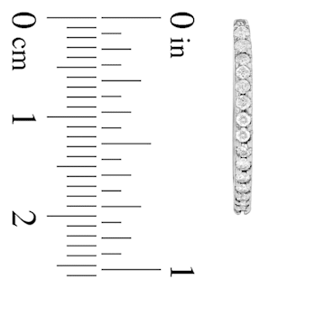 0.50ctw Diamond Hoop Earrings in 14k White Gold
