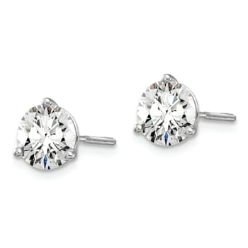 Rhodium Over 14K Gold Lab Grown Diamond 1 1/2ct. VS/SI GH+, 3 Prong
Screwback Earrings