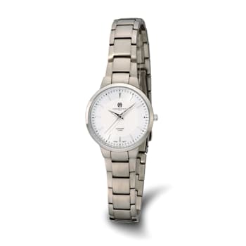 Ladies Charles Hubert Titanium Silver Dial Ultra Slim Watch