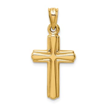14K Yellow Gold Reversible Crucifix Pendant