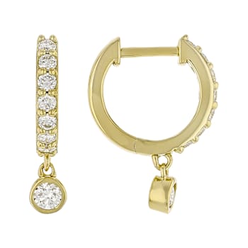 Everyday Lab-Grown Diamond Huggie Earrings 0.60ctw In 14K Gold Over
Sterling Silver