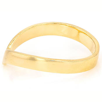 Chevron Band Ring In 18K Gold Over Sterling Silver
