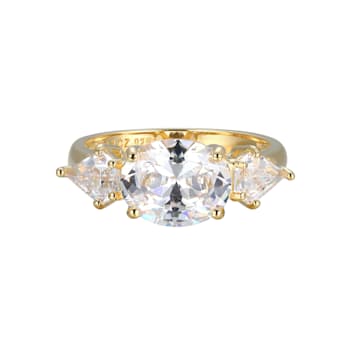 White Cubic Zirconia 18k Yellow Gold Over Sterling Silver April
Birthstone Ring 5.32ctw