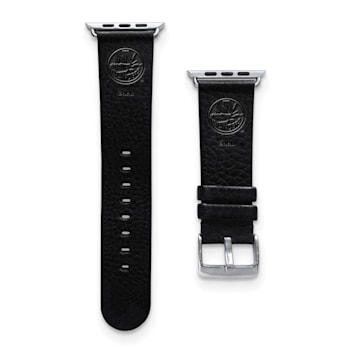 Gametime NHL New York Islanders Black Leather Apple Watch Band (38/40mm
S/M). Watch not included.