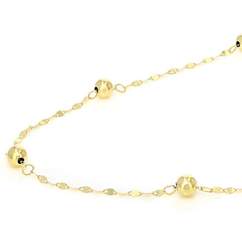 Petali Bead Station Necklace in 14K Yellow Gold