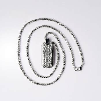 Marcel Dog Tag Argent Meteorite