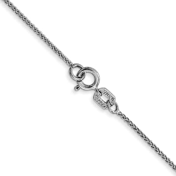 Rhodium Over 14k White Gold 0.85mm Solid Spiga 16 Inch Chain