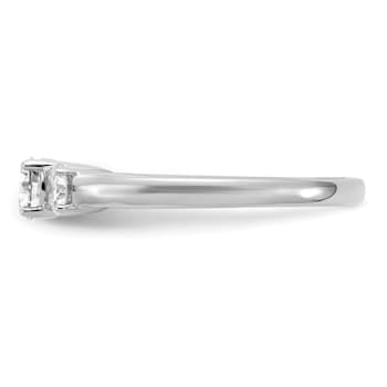 Rhodium Over 14K White Gold Lab Grown Diamond SI1/SI2, G H I, 3-Stone
Engagement Ring
