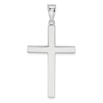 Rhodium Over 14k White Gold Latin Cross Pendant