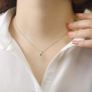 Chrome diopside tennis necklace on sale