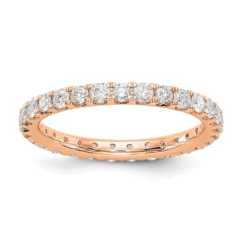 14K Rose Gold Lab Grown Diamond SI1/SI2, G H I, Eternity Band