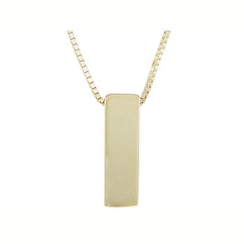 Block Letter I Initial Necklace In 10K Yellow Gold