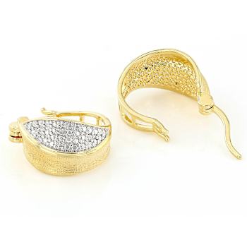 Diamond Huggie Earrings With Matte Finish