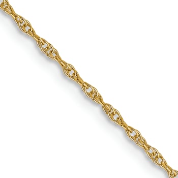 14k Yellow Gold 0.95mm Solid Cable 18 Inch Chain