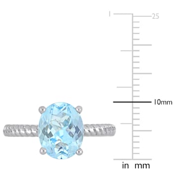 2.10ctw Aquamarine 14k White Gold Ring
