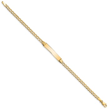 10k Yellow Gold Curb Link ID Bracelet